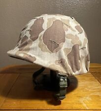 Original Early WW2 USMC Frogskin Cover W/ Schlueter M1 Helmet Westinghouse Liner picture