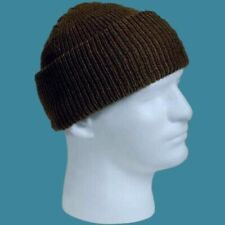  NEW GENUINE MILITARY WATCH CAP BROWN 100% WOOL 2 PLY U.S.A MADE BEANIE picture