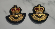 Royal Canadian Air Force RCAF Officers Wedge Cap Badge Post 1953 2 Lot picture