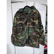 USAF Air Force Cold Weather Field Jacket Coat Woodland Camo Military Medium picture