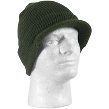  NEW GENUINE MILITARY OD GREEN JEEP WATCH CAP 100% WOOL 2 PLY U.S.A MADE BEANIE picture