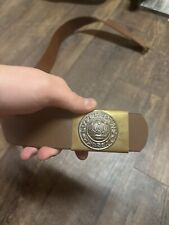 WWI German Leather waistbelt w/ BRASS BUCKLE Repro picture