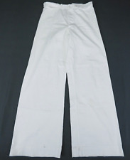 WWII US Navy White Jumper Pants 33 Button Fly WW2 Vintage Dress Military Uniform picture