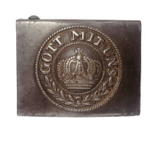 WWI Imperial German Army Enlisted Belt Buckle War-Time Patina 'GOTT MIT UNS' picture