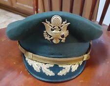 Vintage Military FLIGHT ACE Size 7-1/8 Dress Hat Cap Green Service Bullion picture