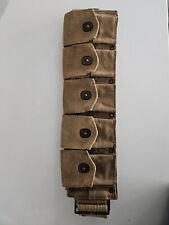Original WW1 U.S. Army Soldiers M1910 10 Pocket Canvas Rifle Ammo Belt, 1918 d. picture