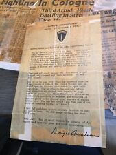 ww2 d day Dwight D Eisenhower Letter Vet Estate Rare World War ll picture