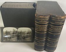 Vol 1/2 100 Keystone Stereo View Card WW1  ZEPPELIN WRECKED WOUNDED DEAD CANNON picture