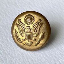Vintage Post 1902 US Army Great Seal Uniform Button 15mm Gold Fechheimer Bros picture