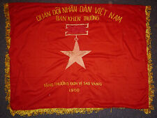 Rare Original 1960 Flag - PAVN - Viet Cong - Vietnam War - Gold Star - F.00 picture