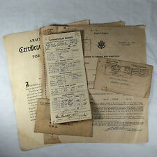 WWII PAPERWORK Draft CARD Order to Report Vaccination Record Medical Exam Cert picture