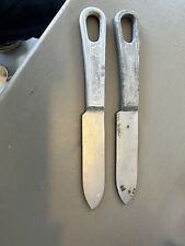US Army Mess Knives L.F. & C 1944- C.C.Co 1945 Military WWII Aluminum Vintage  picture