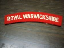 UNKNOWN ROYAL WARWICKSHIRE Military Patch - WWI(?) WWII(?) picture