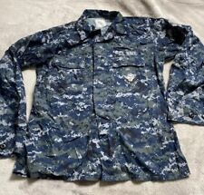 US Navy Jacket Medium Long Uniform Top Military Shacket Chore Work Digital Urban picture