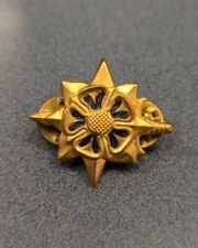 Sword Flower Pin Gold Tone Vintage Military  picture