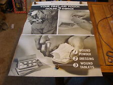 Vintage WWII ERA TRAINING CHART: YOUR FIRST-AID POUCH HOLDS 3 THINGS #6 picture