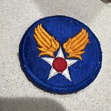 WWII US Army Air Corps Greenback Patch #2 Vintage Authentic Blue Gold Wings picture