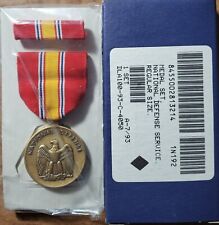 NATIONAL DEFENSE SERVICE MEDAL & RIBBON SET MILITARY GI ISSUE W/ORG BOX NDSM NEW picture