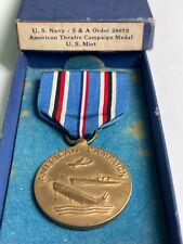 US Navy Medal American Campaign S&A Order 28675 In Original Box picture