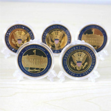 5 Pack Donald Trump Gold Plated Coin, Seal of the President Challenge Coins, Com picture
