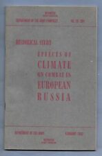 DEPARTMENT OF THE ARMY PAMPHLET NO 20-291 CLIMATE ON COMBAT IN EUROPEAN RUSSIA picture