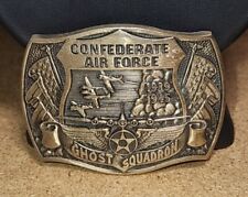 Confederate Air Force Ghost Squadron Belt Buckle Solid Brass  picture