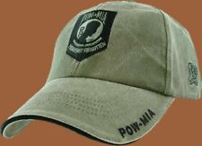 POW/MIA PRISONER OF WAR HAT EMBROIDERED U.S MILITARY BALL CAP OD GREEN picture