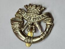 WW1 WW2 British Duke of Cornwall Light Infantry Cap Badge Hat w/ Brass Slider  picture