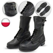 Classic Boots Original Polish Army Soviet Era 80' Leather Vintage Rare Black picture