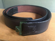 WWII WW2 GERMAN BLACK LEATHER ENLISTED MILITARY SOLDIER UNIFORM BELT REENACTOR picture