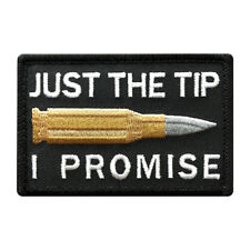 50 pc Just The Tip I Promise Bullet Embroidered Hook Patch(3.0 X 2.0-MTT13) picture