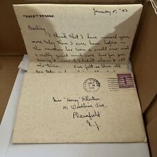 1942 Love Letter Apology Correspondence, Alludes to WWII US Army Military Draft picture
