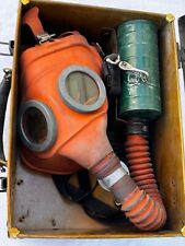 Vintage American LaFrance Ammonia gas mask with case very good complete picture
