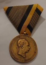 AustroHungary-War Medal-1873- Franz Joseph I-Bronze Gunmetal gilt-Original item picture