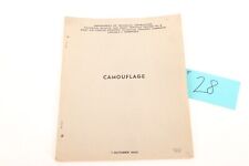 Rare 1943 Dated WWII Army Air Force Camouflage Manual picture