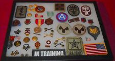 Vintage Lot Of US Military Army Pins Medals Patches Ribbons Challenge Coin DUI picture