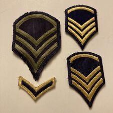 VTG US Army E6 Staff Sergeant E2 Private Uniform Patch Badge 1950s Lot Of 4 picture