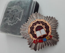 Romanian vintage communist socialist pin enamel Cockade badge 1973 communism era picture