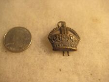 WWII BRITISH ROYAL  ARMY CROWN DESIGN  HAT DEVICE  PIN MEDAL picture