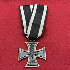 WWI German Iron Cross Second Class medal with planchet, ring, and ribbon. picture
