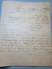 Civil War Artillery letter Written by 