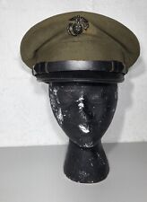 USMC Kingform Size 7 Service Dress Visor Cap/Hat, Olive Green, US Military picture