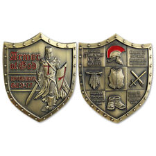 Armor of God EPH 6:13-17 Challenge Coin Shield of Faith Bronze Collectible Gift picture