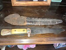 Gold Rush / Civil War Sheffield Bowie Knife Henry C. Booth Liberty Union Eagle picture