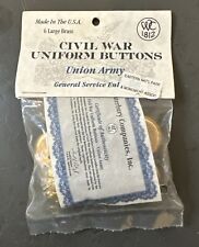 Civil War Uniform Buttons - Union Army - Waterbury Companies - 6 Large Brass picture