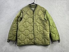Military Smokers Jacket Mens Medium Green M65 Liner Cold Weather Quilted 80s picture