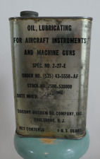 USAAF Army Full Can Lubricating Oil WW2 1942 Aircraft Instruments & Machine Guns picture