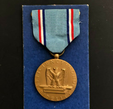 Vintage USAF Military Medal US Air Force Good Conduct Blue Ribbon USA picture