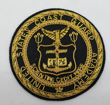 United States Coast Guard Academy Shoulder Crest Bullion Patch Black & Gold   AL picture