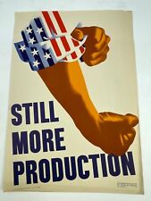 VTG Original WW2 Still More Production 1942 Propaganda Poster Rare picture